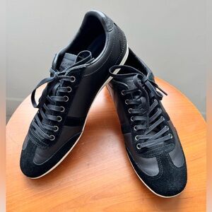 Lacoste Misano 33 SRM Black Leather Suede Sneakers, Size 9.5, used once!